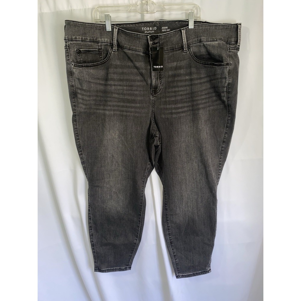 NWT Torrid Jegging Skinny Super Soft High-Rise Jean Size 28 Short Grey 28S‎